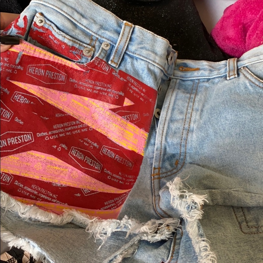 Heron Preston jean shorts